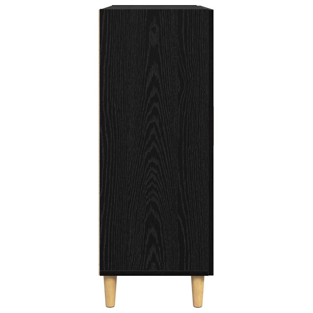 Sideboard Schwarz Eichen-Optik 34 x 69,5 x 90 cm Holzwerkstoff