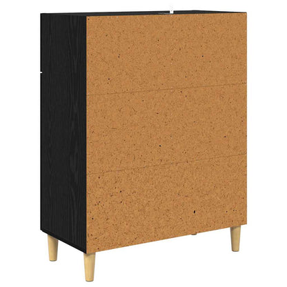 Sideboard Schwarz Eichen-Optik 34 x 69,5 x 89 cm Holzwerkstoff