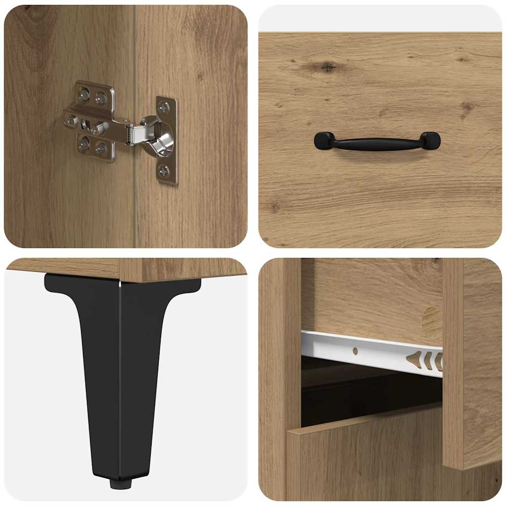 Sideboard Artisan-Eiche 34 x 69.5 x 90 cm Holzwerkstoff