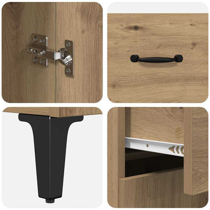 Sideboard Artisan-Eiche 34 x 69.5 x 90 cm Holzwerkstoff