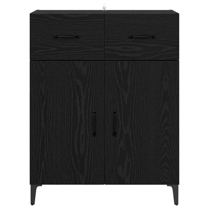 Sideboard Schwarz Eichen-Optik 34 x 69.5 x 90 cm Holzwerkstoff