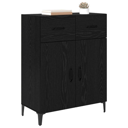 Sideboard Schwarz Eichen-Optik 34 x 69.5 x 90 cm Holzwerkstoff