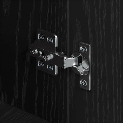 Sideboard Schwarz Eichen-Optik 34 x 90 x 80 cm Holzwerkstoff