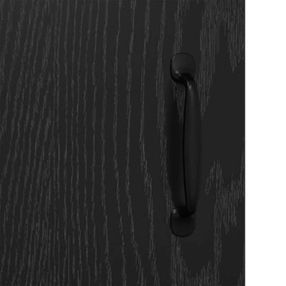 Sideboard Schwarz Eichen-Optik 34 x 90 x 80 cm Holzwerkstoff