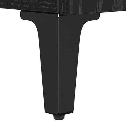 Sideboard Schwarz Eichen-Optik 34 x 90 x 80 cm Holzwerkstoff