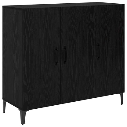 Sideboard Schwarz Eichen-Optik 34 x 90 x 80 cm Holzwerkstoff
