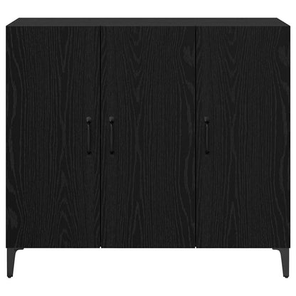 Sideboard Schwarz Eichen-Optik 34 x 90 x 80 cm Holzwerkstoff