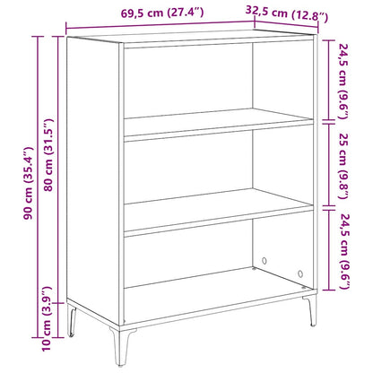 Sideboard Artisan-Eiche 32,5 x 69,5 x 90 cm Holzwerkstoff