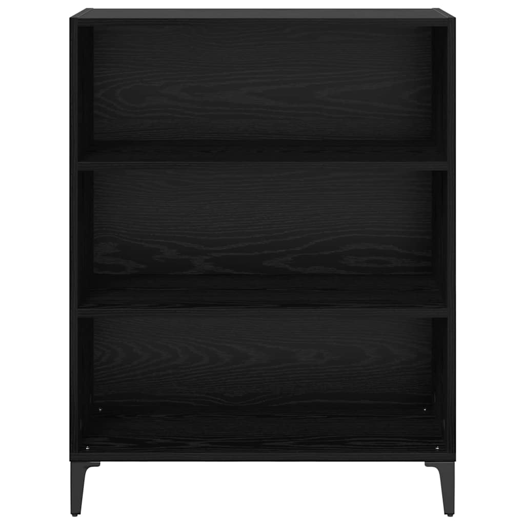 Sideboard Schwarz Eichen-Optik 32,5 x 69,5 x 90 cm