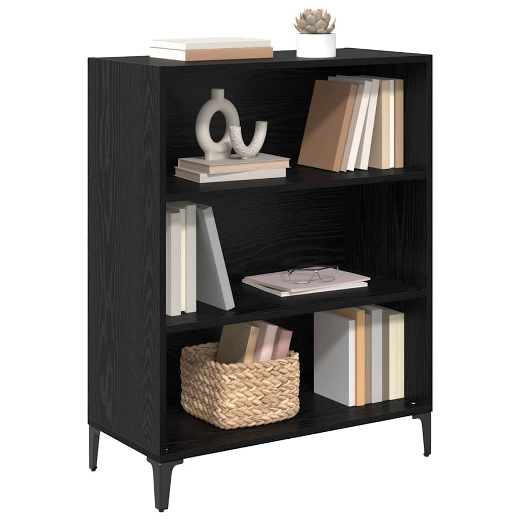 Sideboard Schwarz Eichen-Optik 32,5 x 69,5 x 90 cm