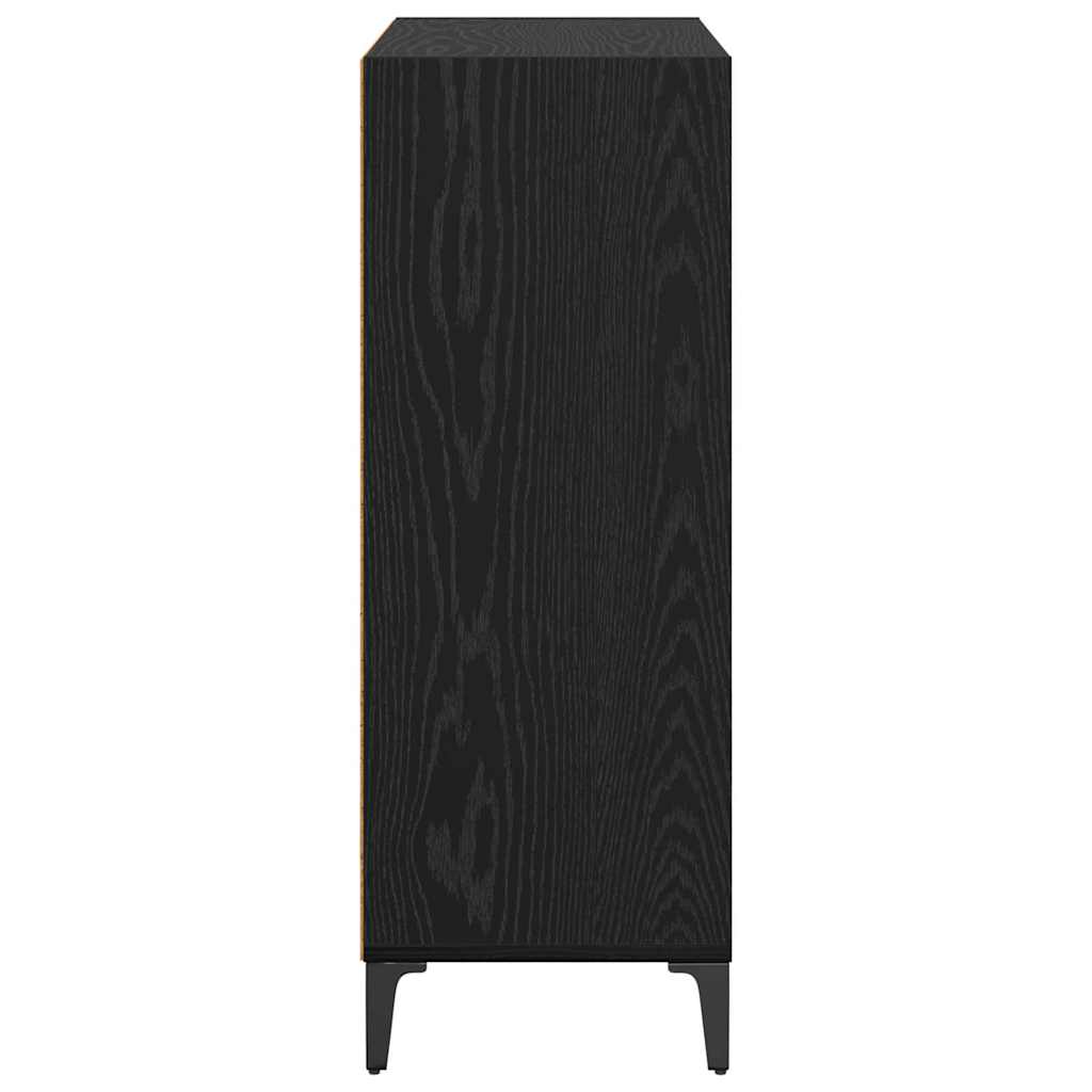 Sideboard Schwarz Eichen-Optik 32,5 x 69,5 x 90 cm