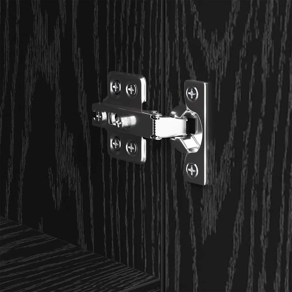 Sideboard Schwarz Eichen-Optik 30 x 30 x 70 cm Holzwerkstoff