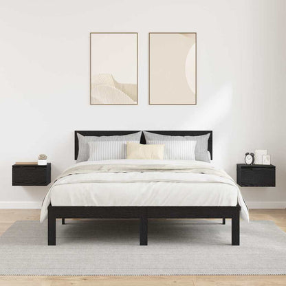 Nachttisch 2 pcs Schwarz Eichen-Optik 34 x 30 x 20 cm