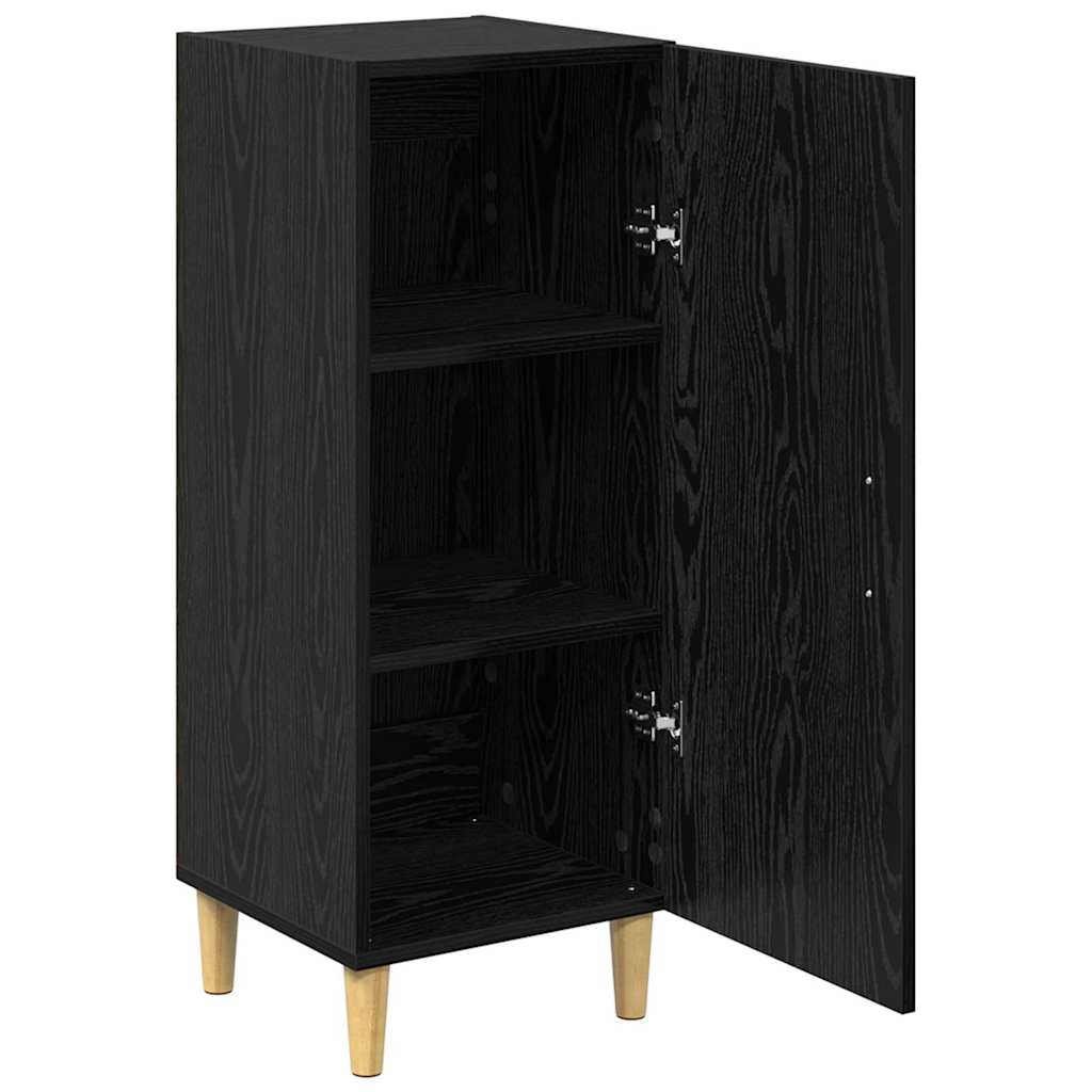 Sideboard Schwarz Eichen-Optik 34,5 x 34 x 90 cm Holzwerkstoff