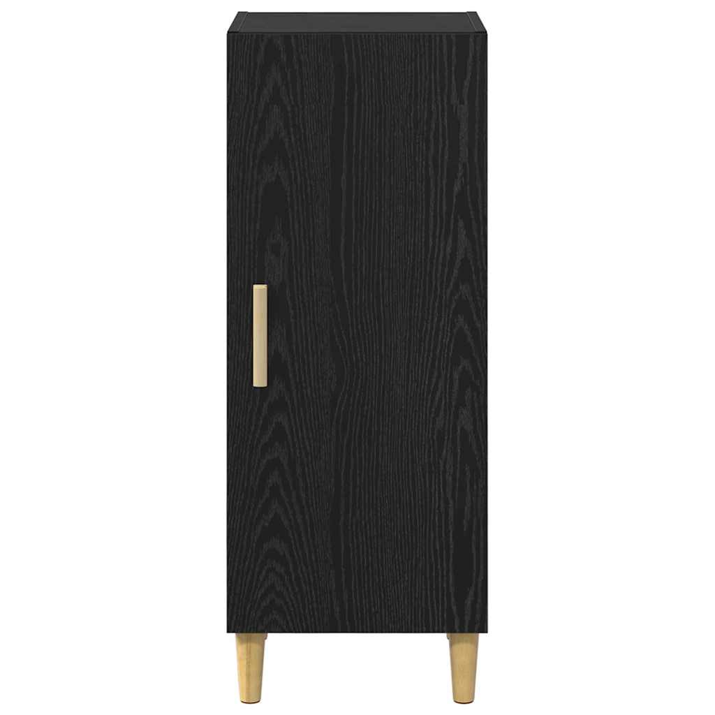 Sideboard Schwarz Eichen-Optik 34,5 x 34 x 90 cm Holzwerkstoff