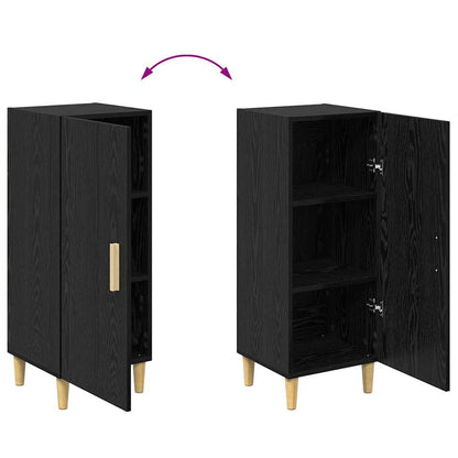 Sideboard Schwarz Eichen-Optik 34,5 x 34 x 90 cm Holzwerkstoff