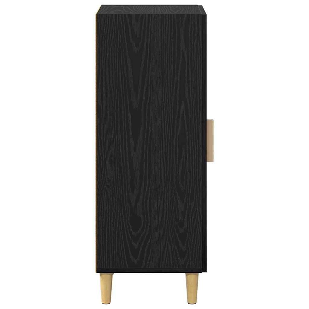 Sideboard Schwarz Eichen-Optik 34,5 x 34 x 90 cm Holzwerkstoff