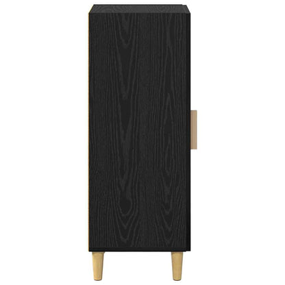 Sideboard Schwarz Eichen-Optik 34,5 x 34 x 90 cm Holzwerkstoff