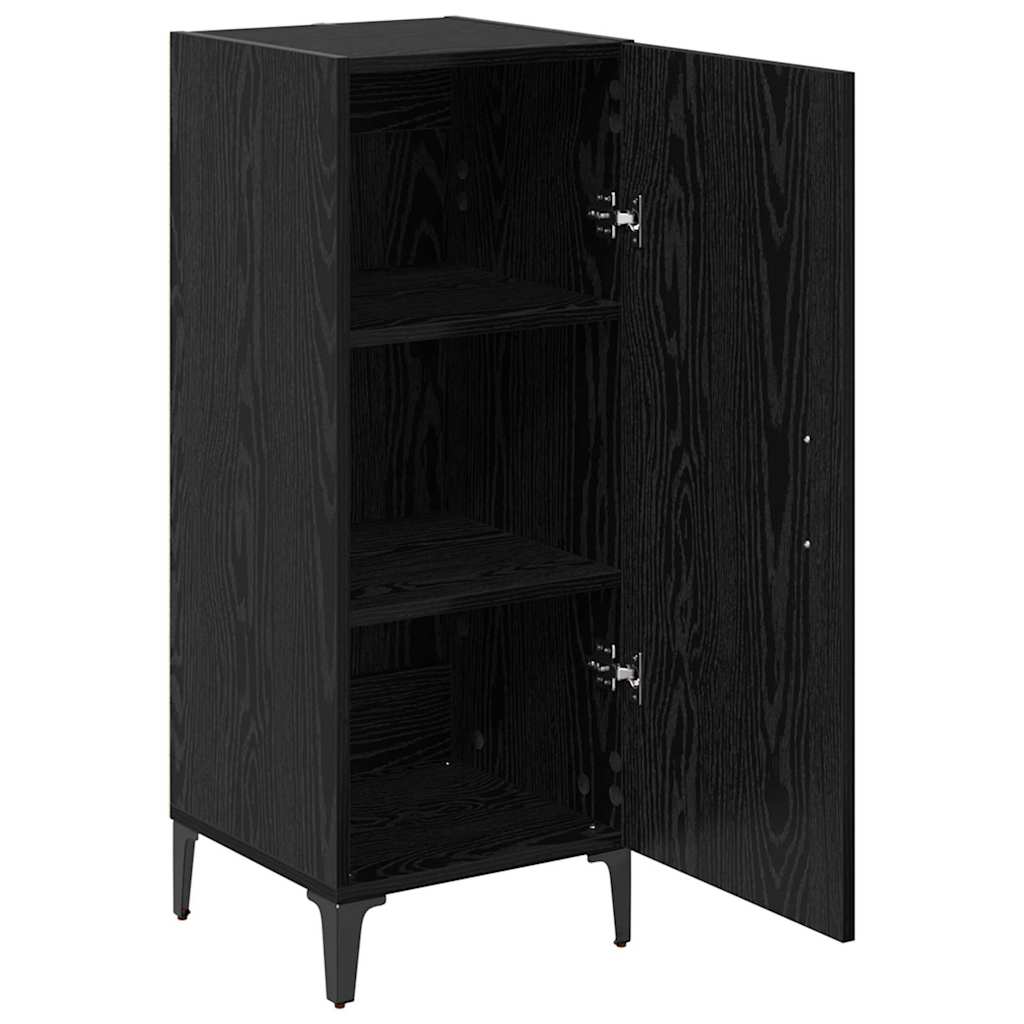 Sideboard Schwarz Eichen-Optik 34,5 x 34 x 90 cm Holzwerkstoff