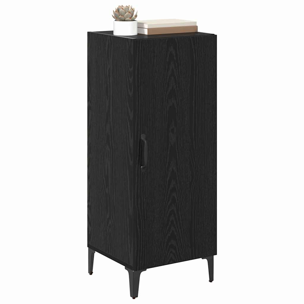 Sideboard Schwarz Eichen-Optik 34,5 x 34 x 90 cm Holzwerkstoff