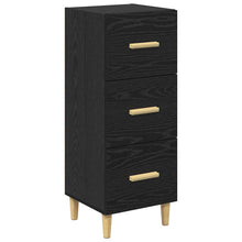 Sideboard Schwarz Eichen-Optik 34,5 x 34 x 90 cm Holzwerkstoff