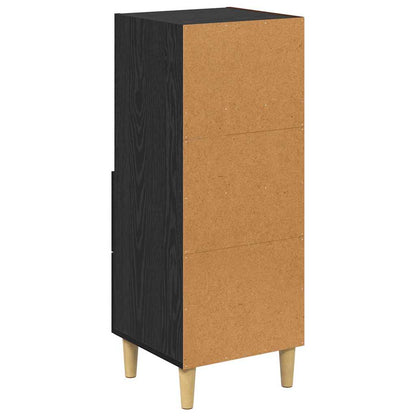 Sideboard Schwarz Eichen-Optik 34 x 34,5 x 90 cm Holzwerkstoff