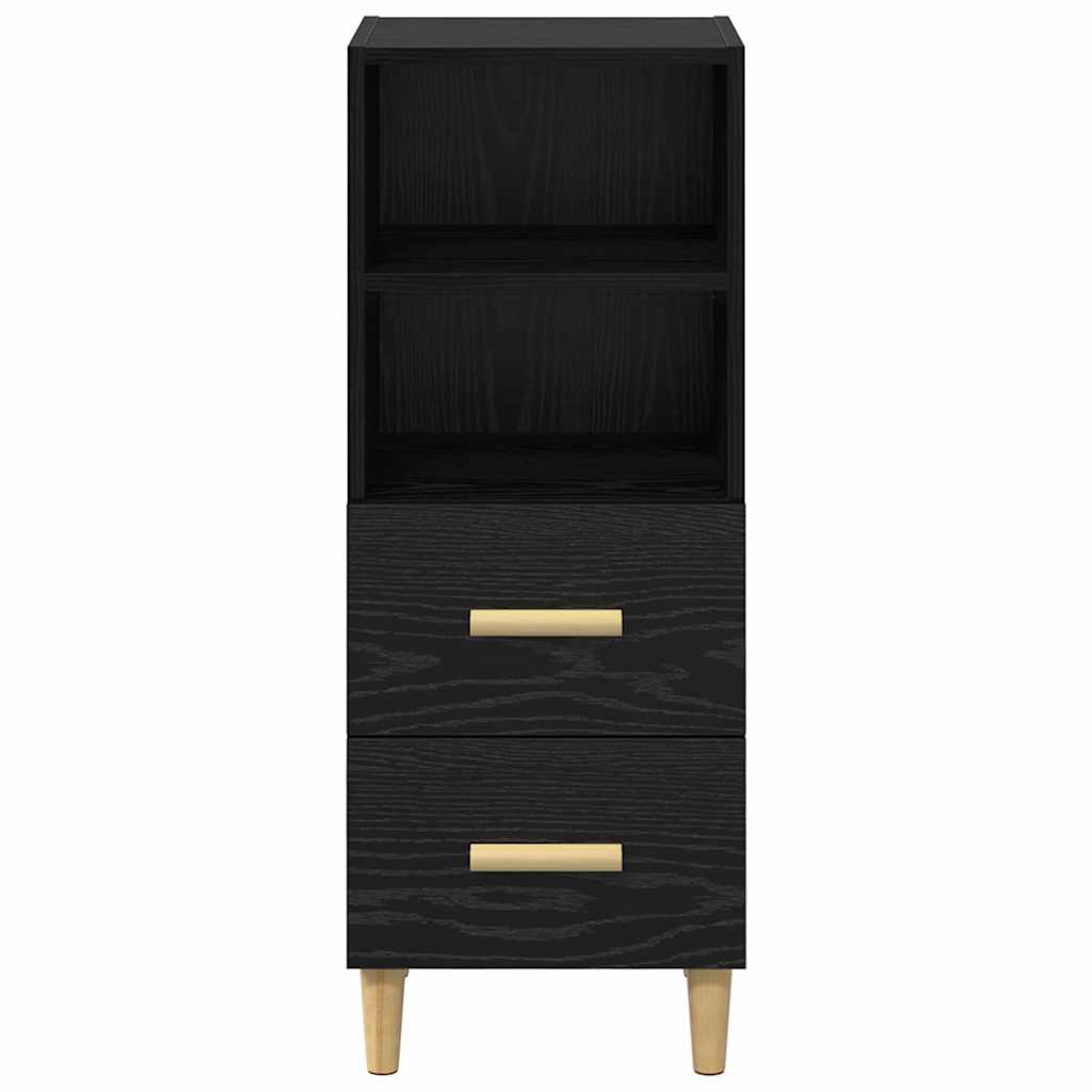 Sideboard Schwarz Eichen-Optik 34 x 34,5 x 90 cm Holzwerkstoff