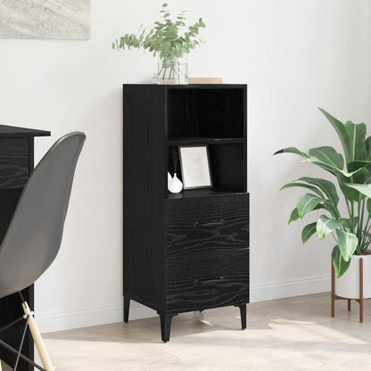 Sideboard Schwarz Eichen-Optik 34 x 34,5 x 90 cm Holzwerkstoff