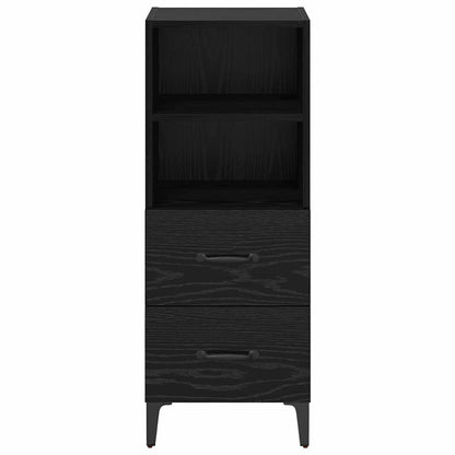 Sideboard Schwarz Eichen-Optik 34 x 34,5 x 90 cm Holzwerkstoff