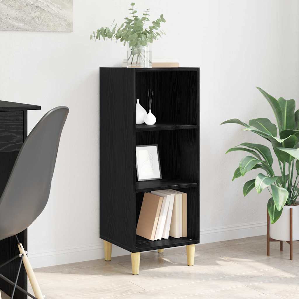 Sideboard Schwarz Eichen-Optik 32,5 x 34,5 x 90 cm