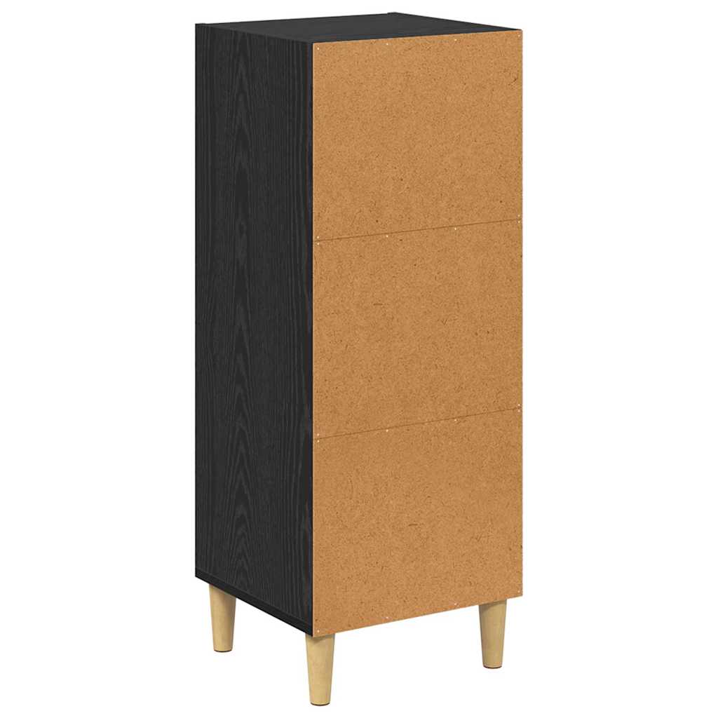 Sideboard Schwarz Eichen-Optik 32,5 x 34,5 x 90 cm