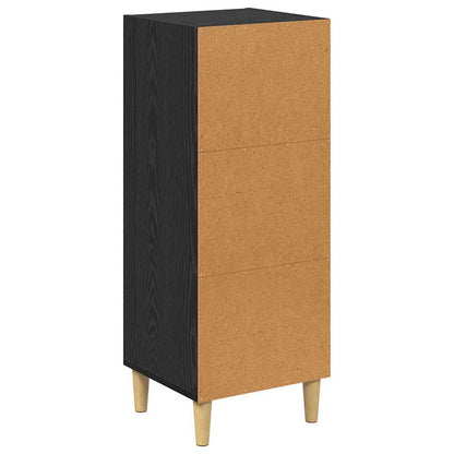 Sideboard Schwarz Eichen-Optik 32,5 x 34,5 x 90 cm