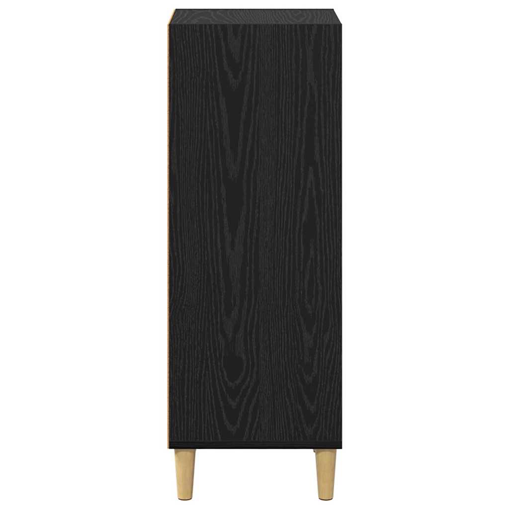 Sideboard Schwarz Eichen-Optik 32,5 x 34,5 x 90 cm