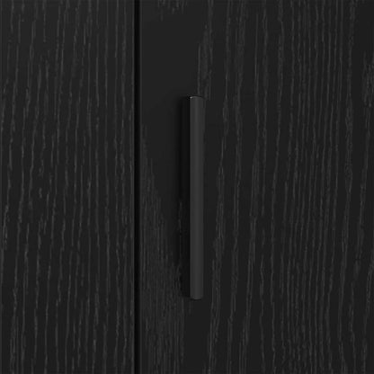 Sideboard Schwarz Eichen-Optik 40 x 33 x 70 cm Holzwerkstoff