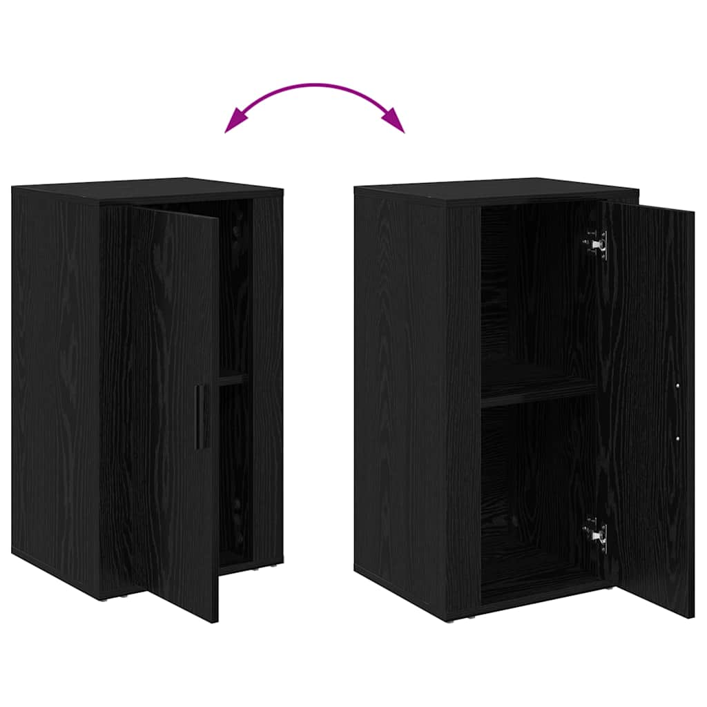 Sideboard Schwarz Eichen-Optik 40 x 33 x 70 cm Holzwerkstoff