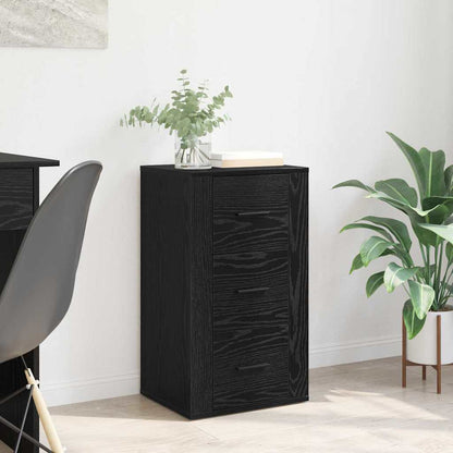 Sideboard Schwarz Eichen-Optik 40 x 33 x 70 cm Holzwerkstoff