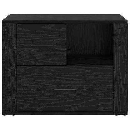 Nachttisch Schwarz Eichen-Optik 60 x 36 x 45 cm Holzwerkstoff