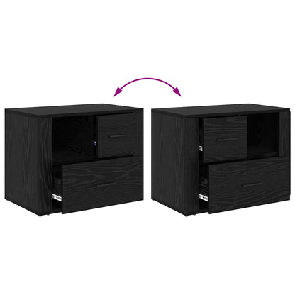 Nachttisch Schwarz Eichen-Optik 60 x 36 x 45 cm Holzwerkstoff