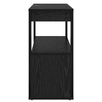 Sideboard Schwarz Eichen-Optik 80 x 30 x 60 cm Holzwerkstoff