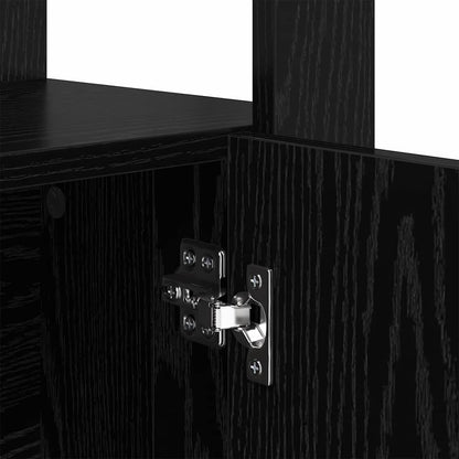 Sideboard Schwarz Eichen-Optik 30 x 80 x 119.5 cm Holzwerkstoff