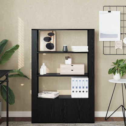 Sideboard Schwarz Eichen-Optik 30 x 80 x 119.5 cm Holzwerkstoff