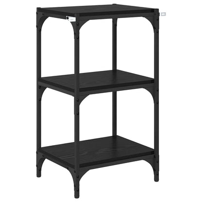 Bücherregal Schwarz Eichen-Optik 40 x 33 x 70,5 cm