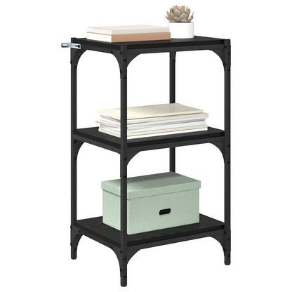 Bücherregal Schwarz Eichen-Optik 40 x 33 x 70,5 cm