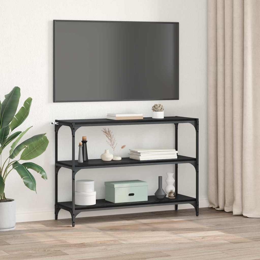 Bücherregal Schwarz Eichen-Optik 100 x 33 x 70,5 cm