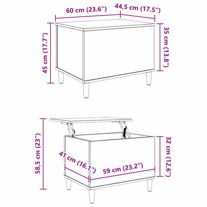 Nachttisch Altholz 60 x 44.5 x 45 cm Holzwerkstoff