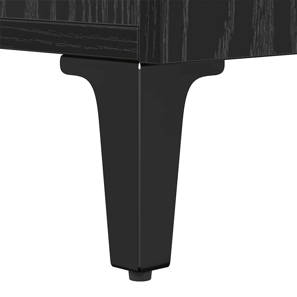 Nachttisch 2 pcs Schwarz Eichen-Optik 40 x 35 x 70 cm