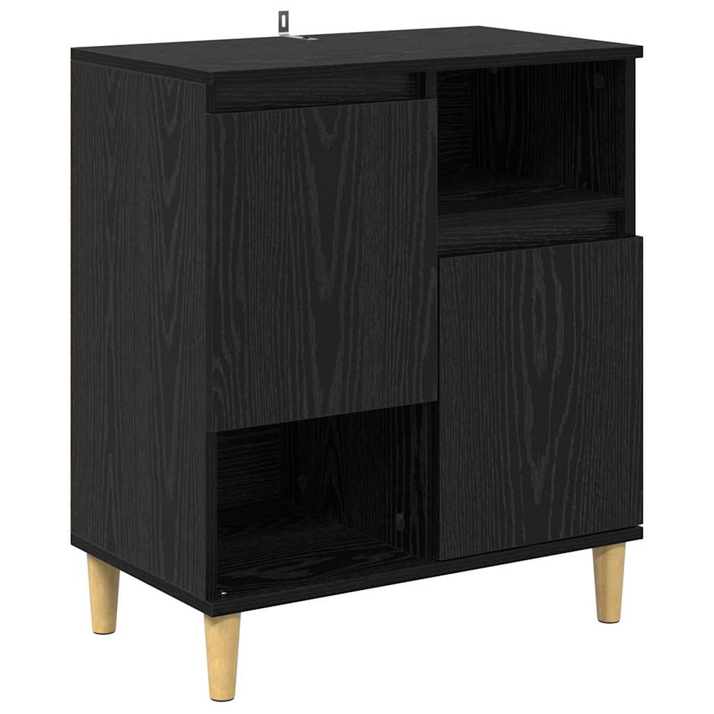 Sideboard Schwarz Eichen-Optik 35 x 60 x 70 cm Holzwerkstoff
