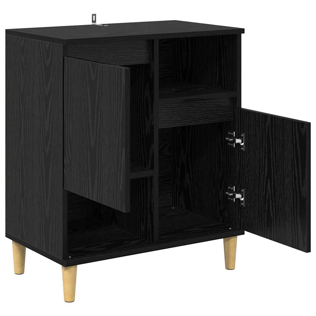 Sideboard Schwarz Eichen-Optik 35 x 60 x 70 cm Holzwerkstoff