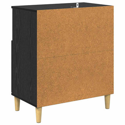 Sideboard Schwarz Eichen-Optik 35 x 60 x 70 cm Holzwerkstoff