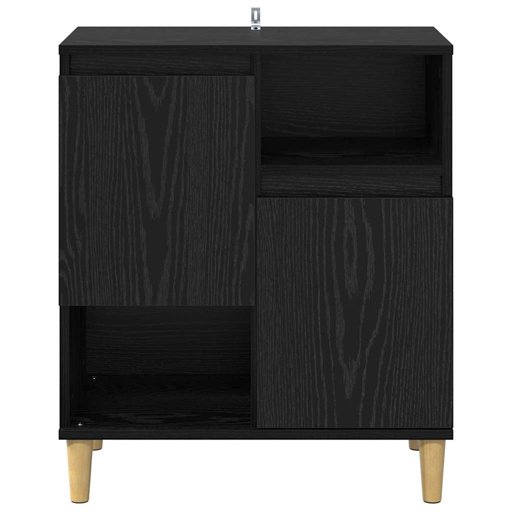 Sideboard Schwarz Eichen-Optik 35 x 60 x 70 cm Holzwerkstoff